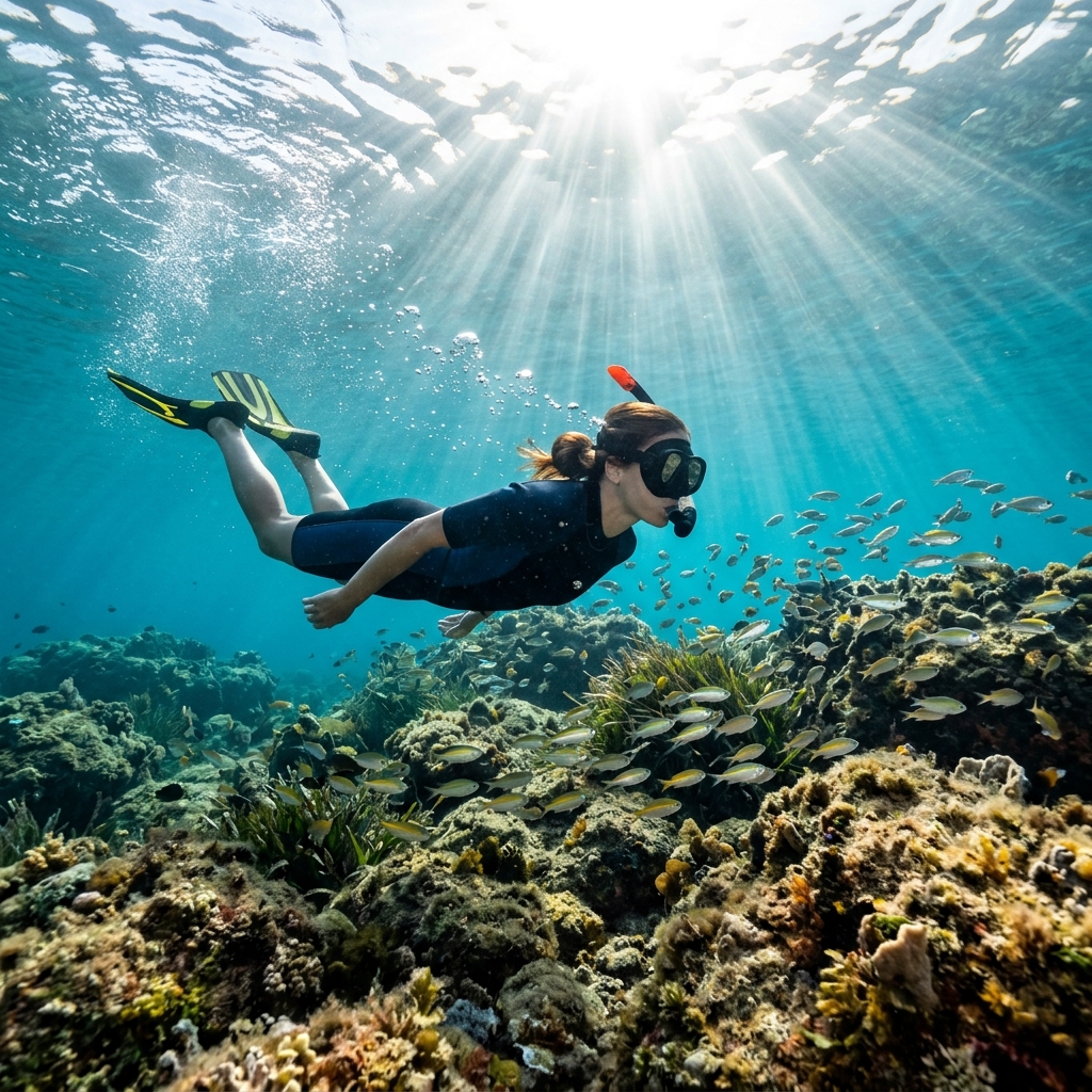 Snorkeling in mare